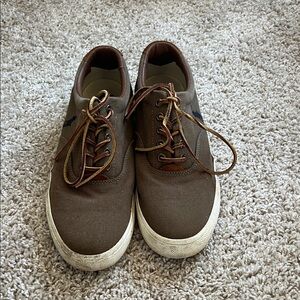 Green Canvas Men's Shoes